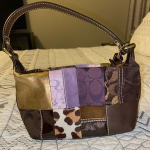 Coach Patchwork Mosaic Plum Handbag